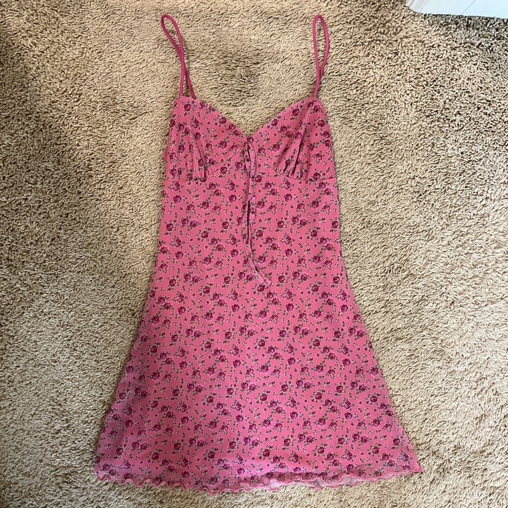 Pink floral dress